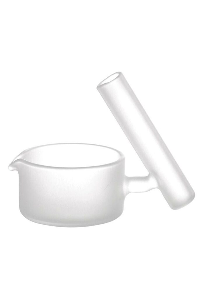 Start 30 Cockle Glasschale sandgestrahlt mit Ablage fuer Dabber