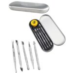 Oil Black Leaf Etui mit Edelstahlwerkzeugen