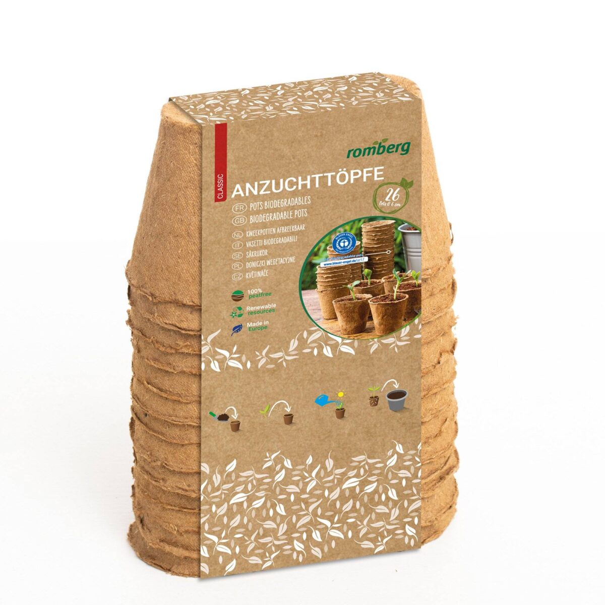 Romberg 26 Anzuchttöpfe, rund, 6cm Ø – Bild 3