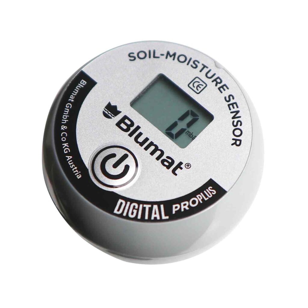 Blumat Digital Tensiometer Erdfeuchte Sensor Messgeraet fuer die Erdfeuchtigkeit Trockenheit in Toepfen und Beeten