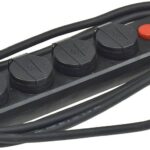 Gartensteckdosenleiste für Außen, 4-fach IP44, 3m Zuleitung, mit Schalter