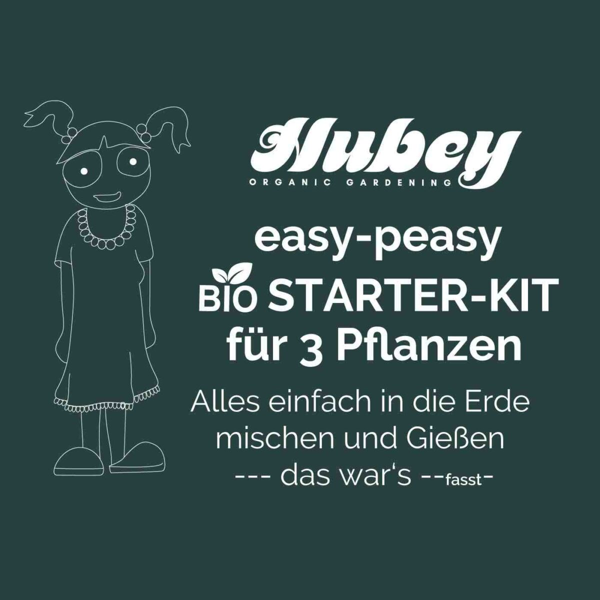 Hubey Easy‑Peasy Starter Kit – Organische Düngermischung für 3 Pflanzen (50 L Erde) – Bild 3