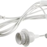 Netzkabel mit Schalter und E27 Fassung 1,4m + 2m lang, weiß