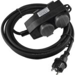 Werkstatt-Steckdose, 4-fach IP44, mit Aufhänger, 5m Zuleitung