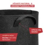 20 Liter Growtopf / Stofftopf für maximalen Ertrag, mit Klettverschluß – Bild 5